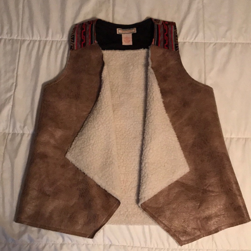 Faux suede vest